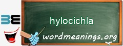WordMeaning blackboard for hylocichla